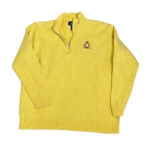 LAUREN RALPH LAUREN Yellow Pullover Sweaters Bundle of Two Cotton Size Medium